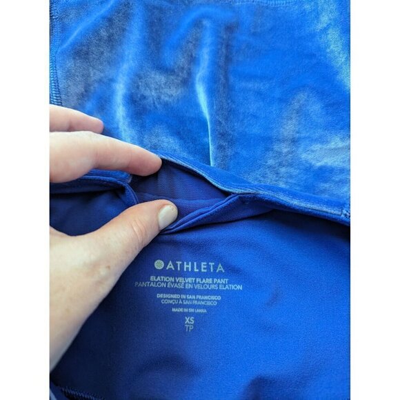 Athleta Elation Velvet Flare Pants in Purple Women's Size XS - Picture 6 of 8